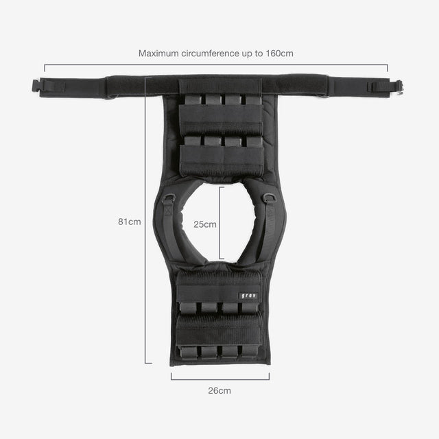 Top view of Grav Weight Vest 16kg