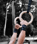 both hand pulling grav gymnastic rings with quick adjustment